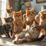 A bunch of Kittens Playing with each other