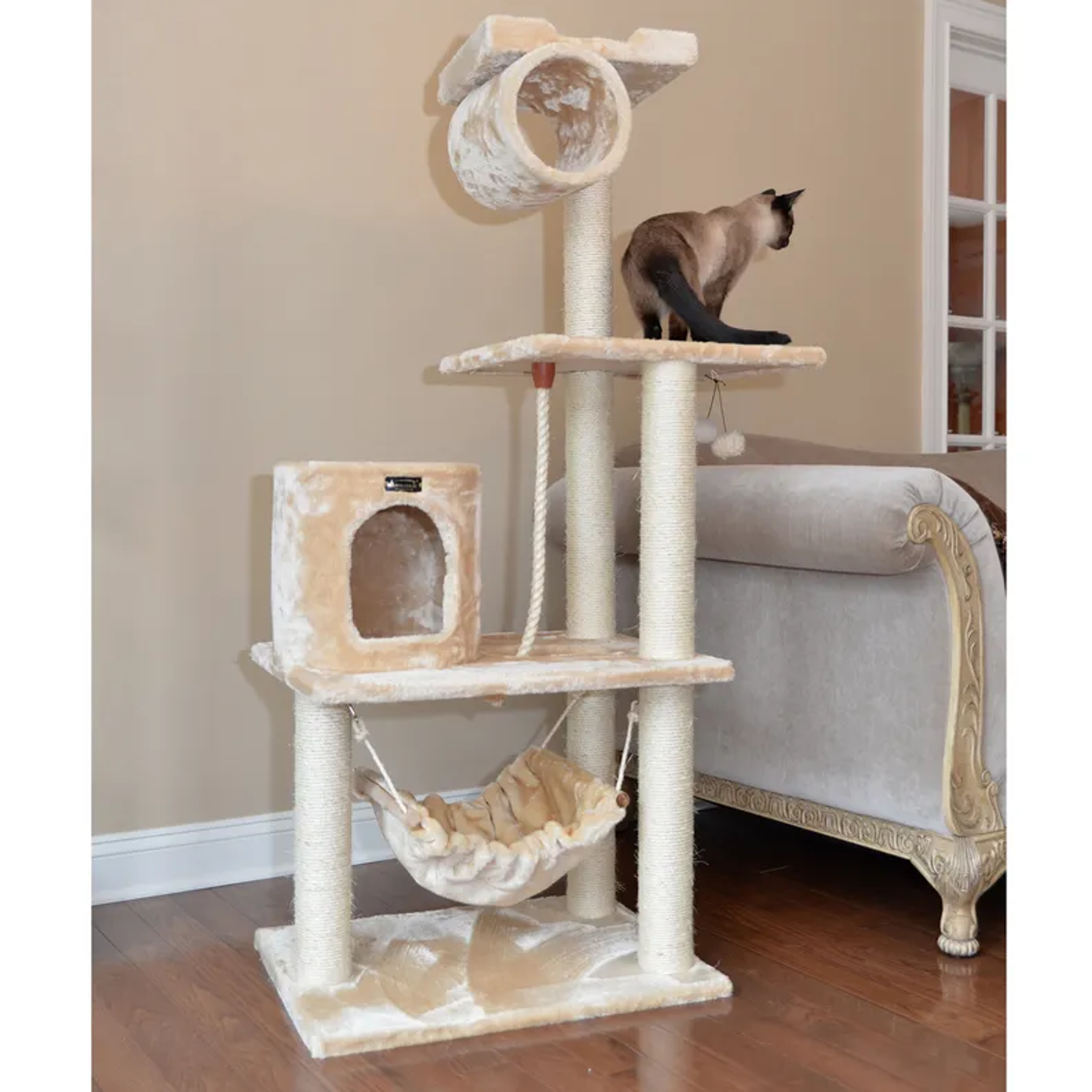 Armarkat 62"" Cat Tree With Hammock
