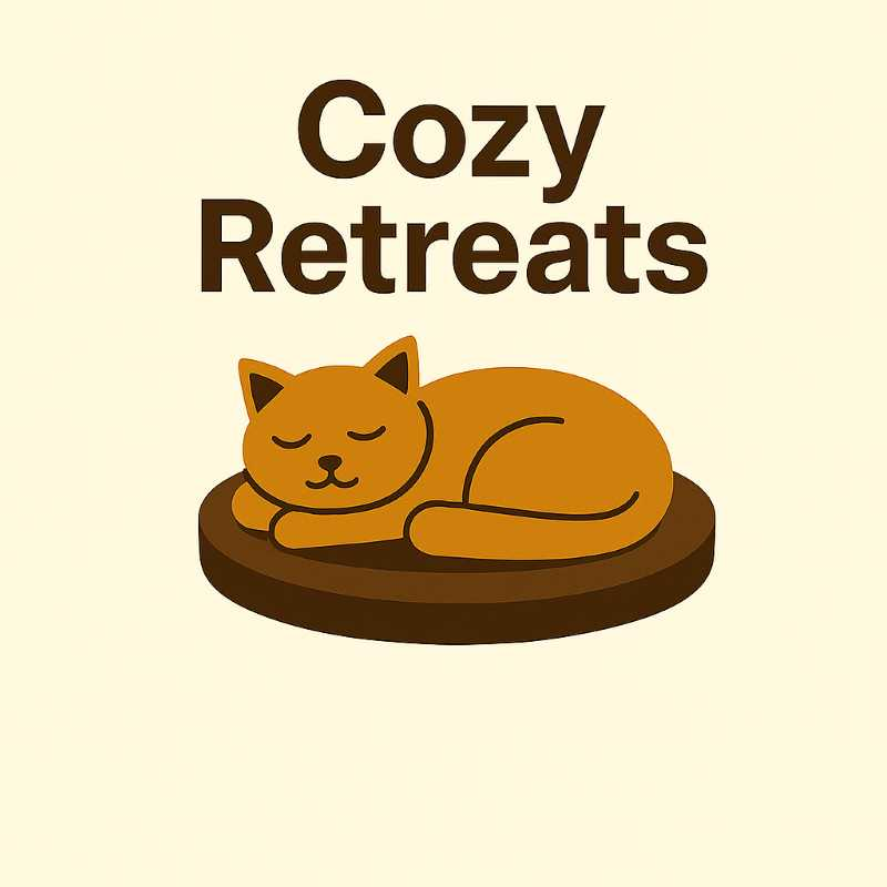 Cat curled up in plush donut bed with fleece blanket